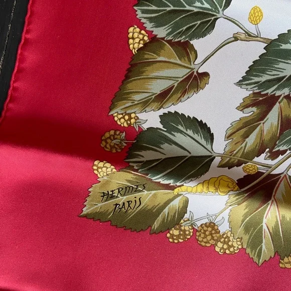 Authentic vintage HERMES Carre 90 scarf. L'Arbre de Soie - Picture 4 of 5